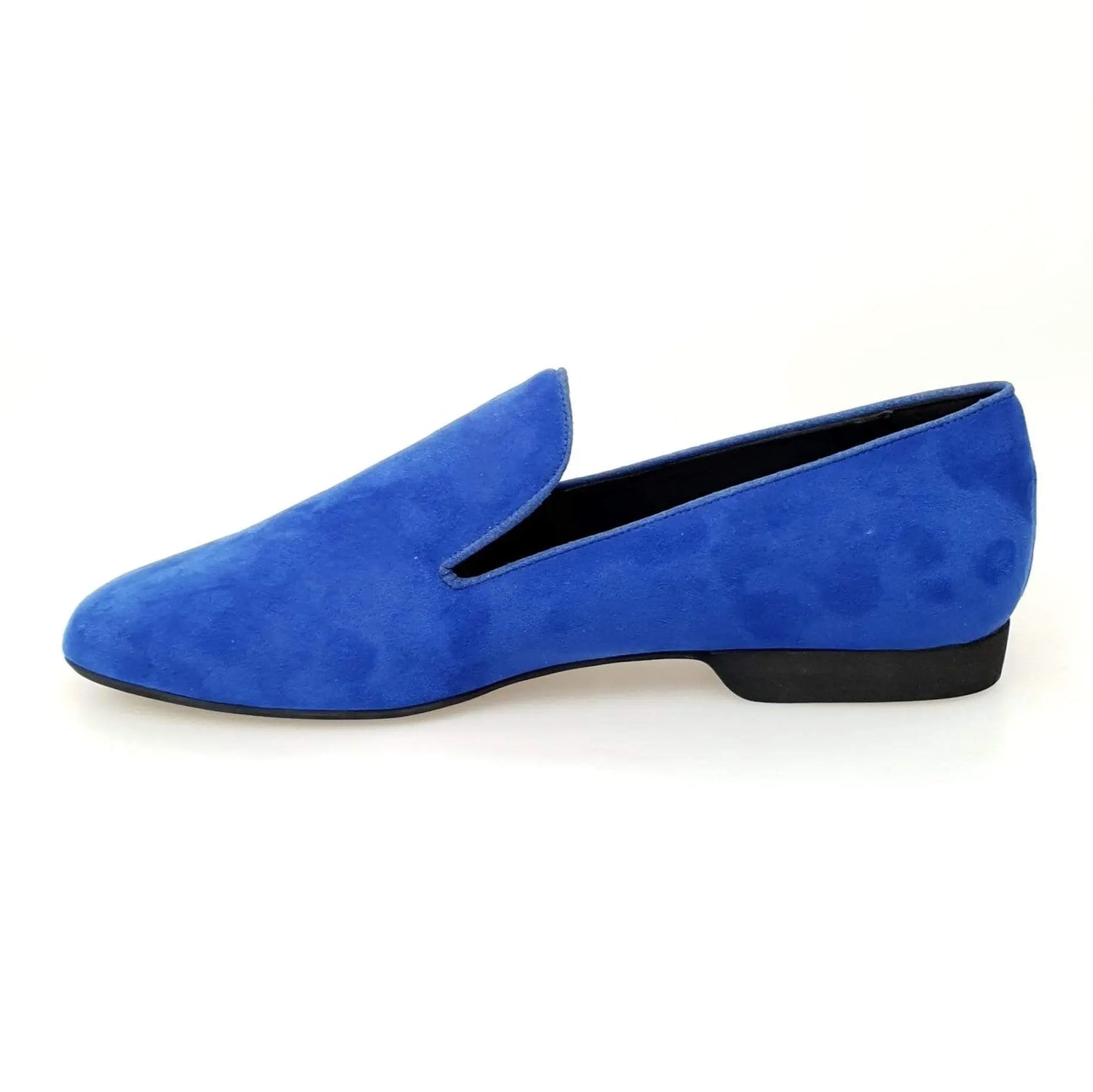 Scarpa mocassino da uomo Serse (800) in camoscio Royal blu di Wish Dance Shop, dettaglio elegante e comodo.