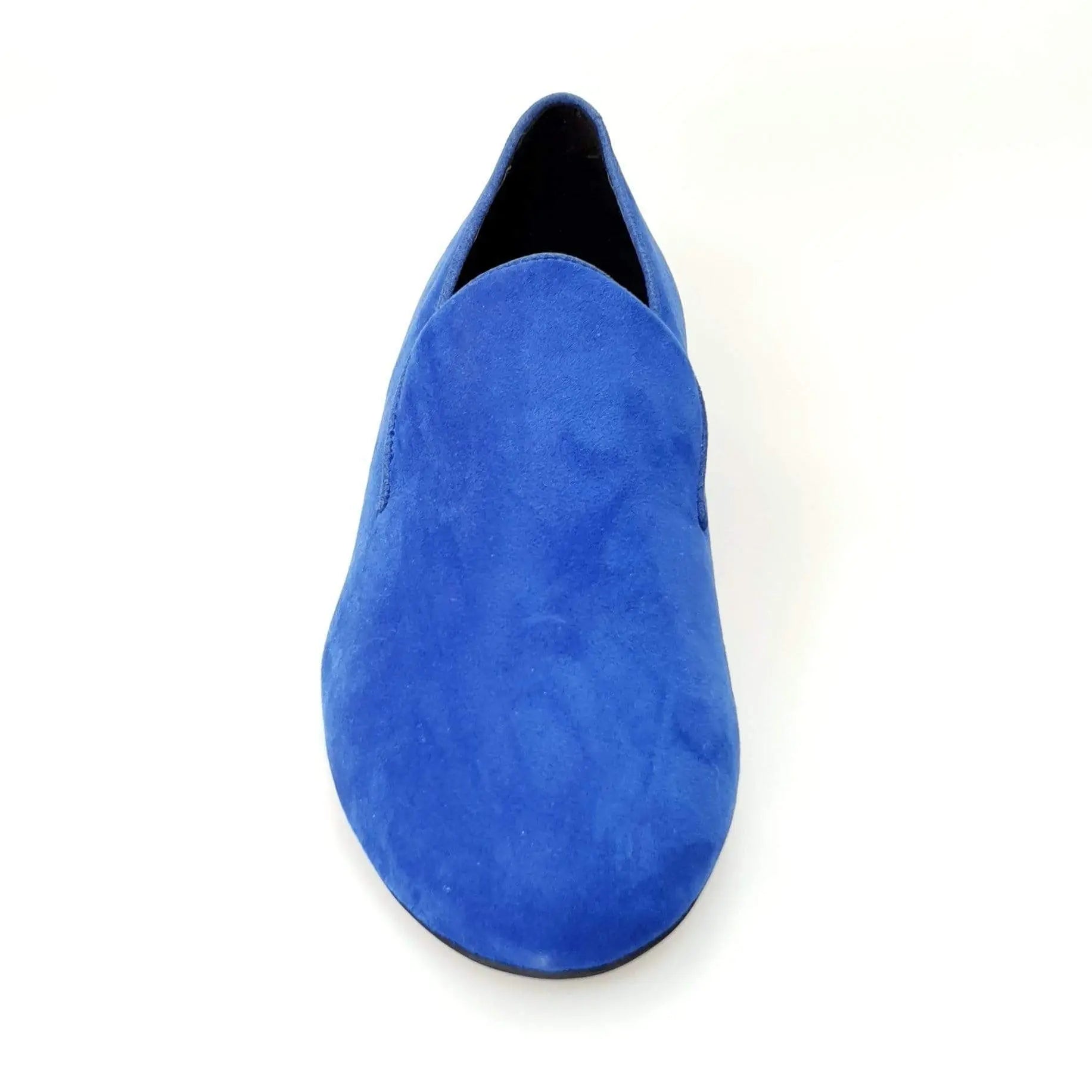 Scarpa mocassino da uomo Serse (800) in camoscio Royal Blu, elegante e confortevole, con dettagli classici e suola in gomma.