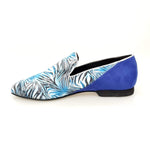 Load image into Gallery viewer, Wish Dance Shop Mocassino Uomo in Giungla Blu e Tallone in Camoscio Blu
