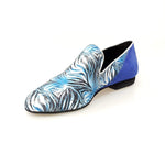 Load image into Gallery viewer, Wish Dance Shop Mocassino Uomo in Giungla Blu e Tallone in Camoscio Blu
