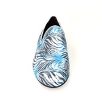 Load image into Gallery viewer, Wish Dance Shop Mocassino Uomo in Giungla Blu e Tallone in Camoscio Blu
