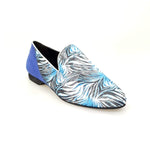 Load image into Gallery viewer, Wish Dance Shop Mocassino Uomo in Giungla Blu e Tallone in Camoscio Blu

