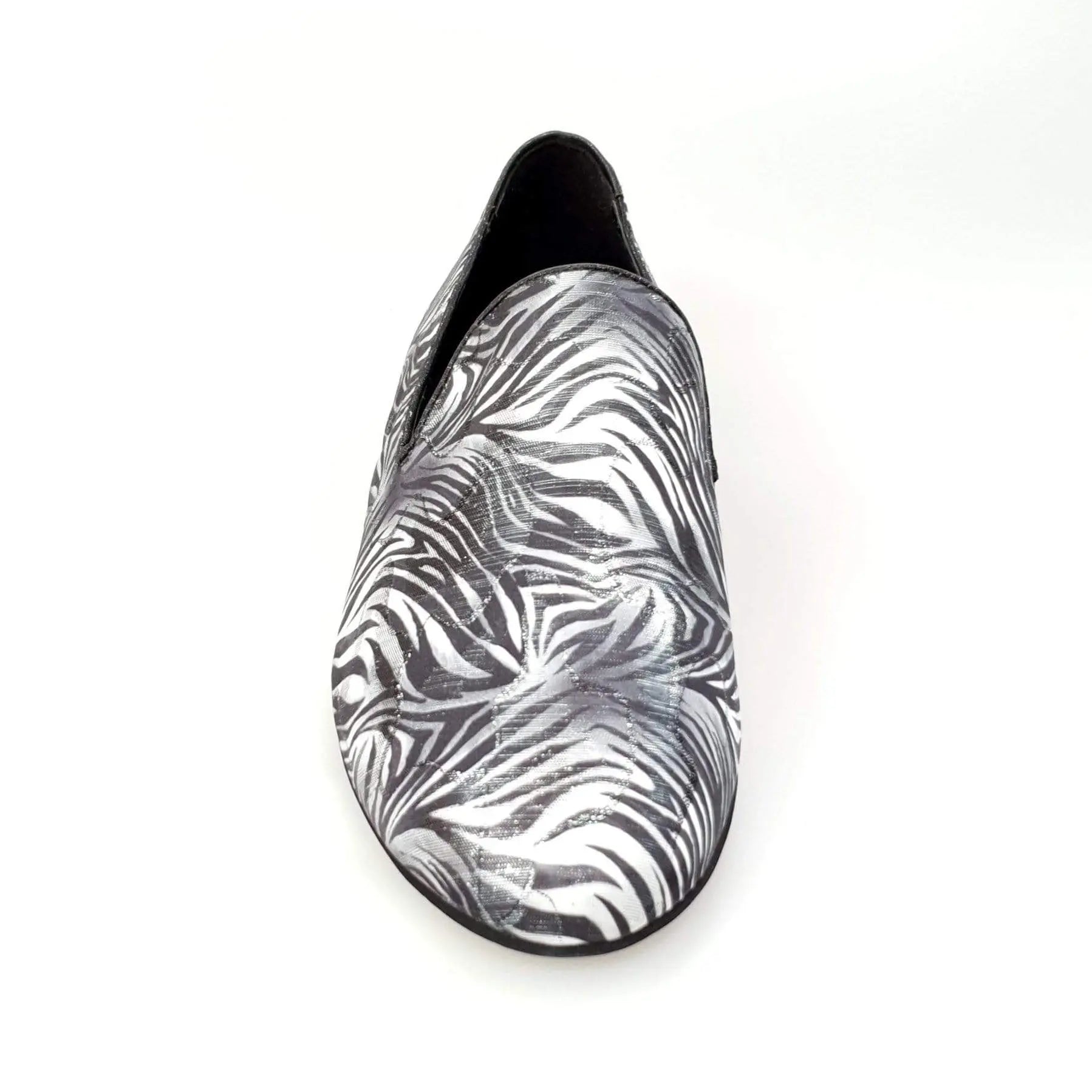 Mocassino da uomo Wish Dance Shop in tessuto con fantasia giungla grigia, scarpa elegante e comoda.