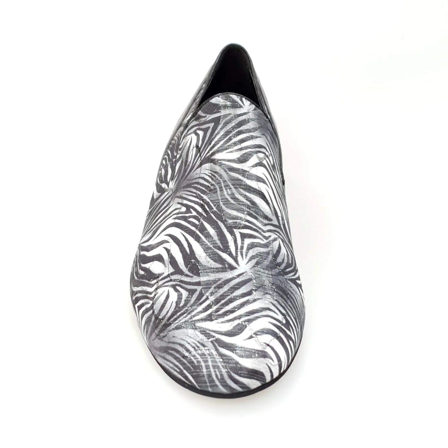 Scarpa mocassino da uomo Wish Dance Shop in tessuto fantasia giungla grigia con tallone in camoscio grigio, modello Serse (800B).