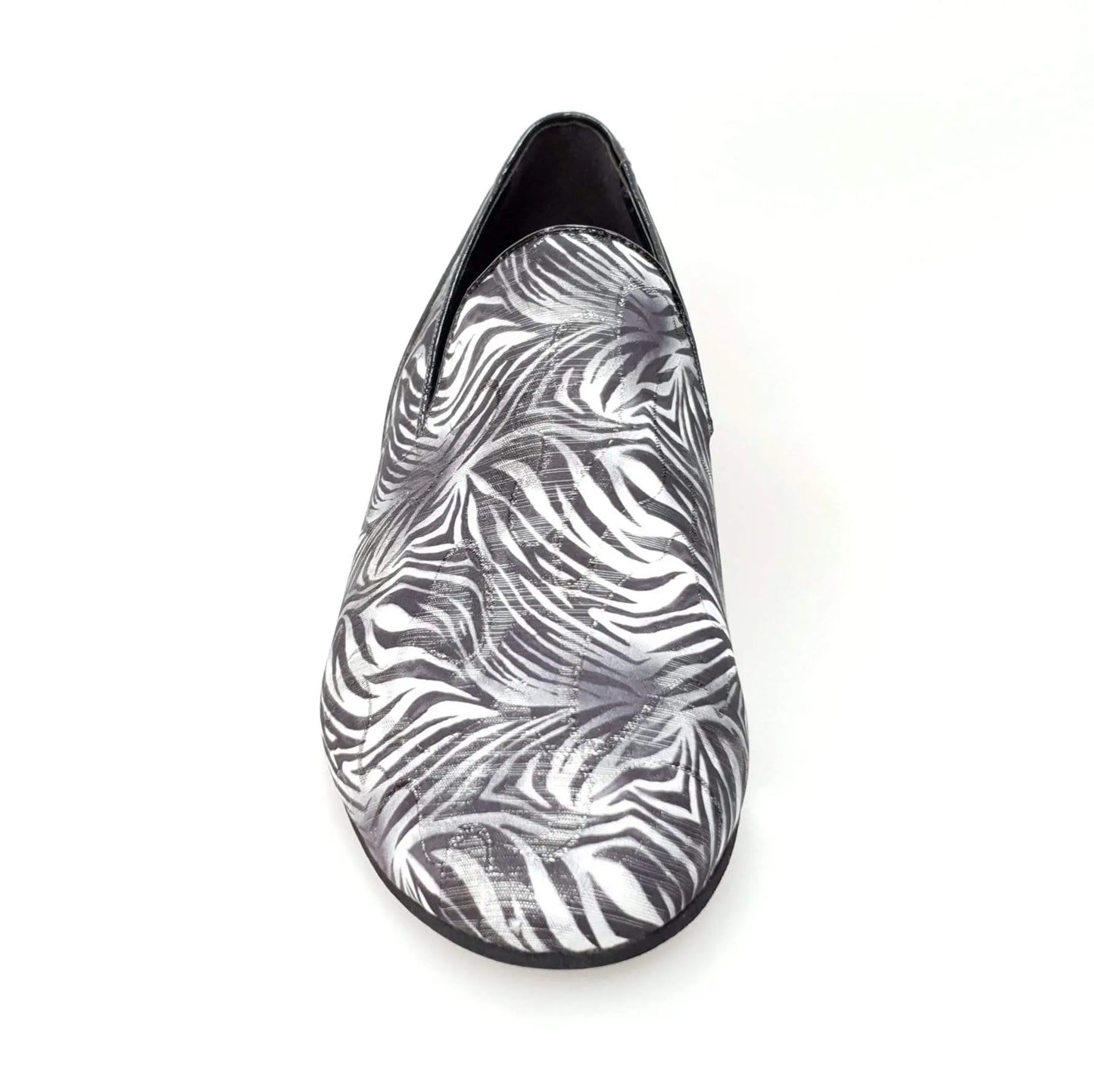 Mocassino da uomo Serse 800B in tessuto fantasia giungla grigia con tallone in camoscio nero, scarpa Wish Dance Shop