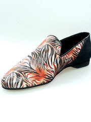 Carica immagine nella Galleria, Wish Dance Shop Mocassino Uomo in Giungla Rosso e Tallone in Camoscio Nero
