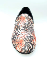 Carica immagine nella Galleria, Wish Dance Shop Mocassino Uomo in Giungla Rosso e Tallone in Camoscio Nero
