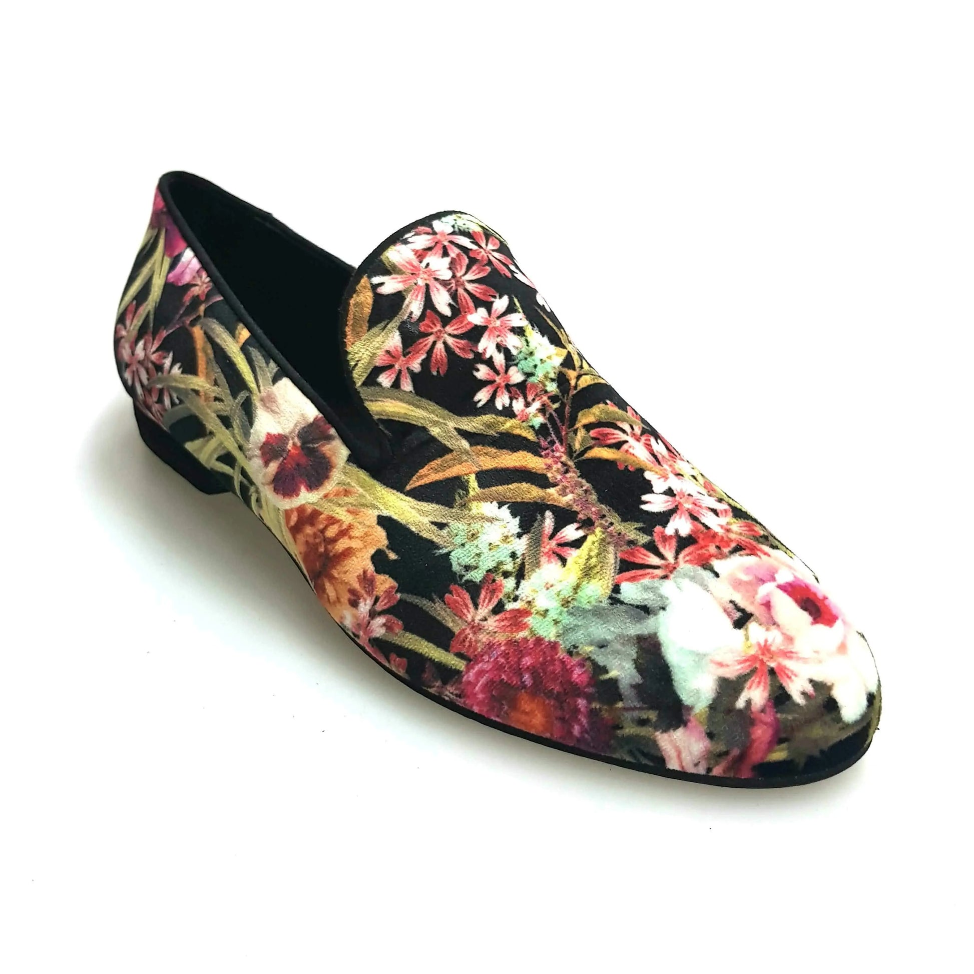 Mocassino da uomo in velluto arancione stile Japan, scarpa Wish Dance Shop, design elegante e raffinato