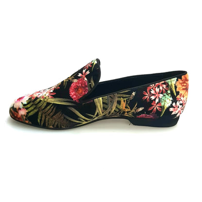 Scarpa mocassino da uomo Serse (800) in velluto arancione stile Japan, marca Wish Dance Shop, dettaglio elegante e colorato