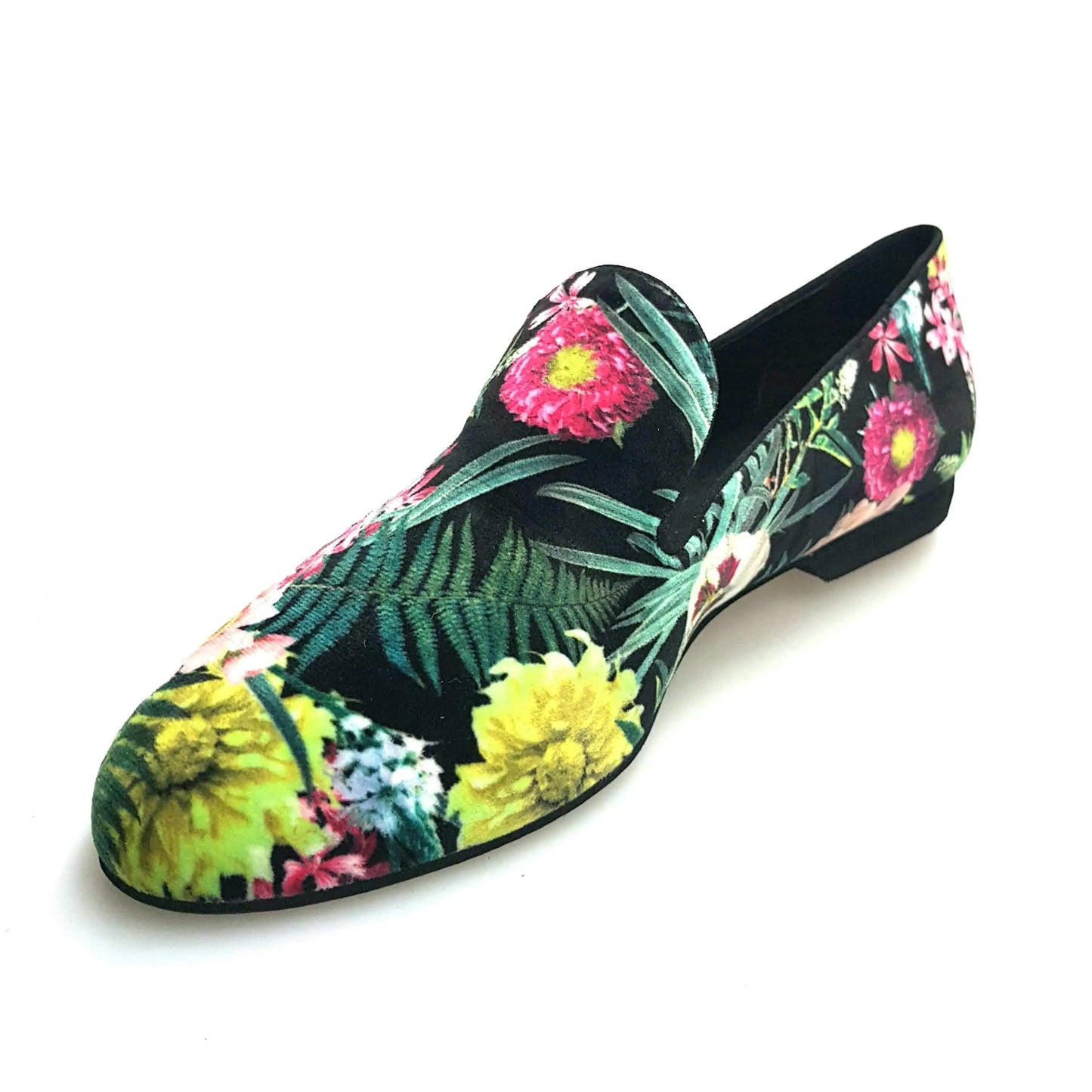 Mocassino da uomo Wish Dance Shop in velluto verde con lavorazione stile giapponese, elegante e comodo.