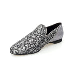 Load image into Gallery viewer, Wish Dance Shop Mocassino Uomo in Kate Grigio e Tallone in Glitter Carbon

