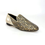 Load image into Gallery viewer, Wish Dance Shop Mocassino Uomo in Kate Oro e Tallone Lurex Oro
