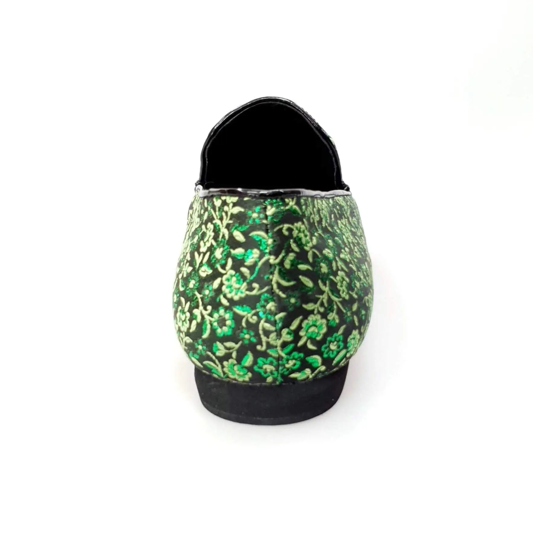 Mocassino da uomo Wish Dance Shop in tessuto veneziano fiorato verde chiaro, scarpa elegante e confortevole.