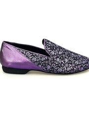 Carica immagine nella Galleria, Wish Dance Shop Mocassino Uomo in Kate Viola e Tallone Lurex Viola
