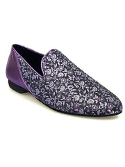 Carica immagine nella Galleria, Wish Dance Shop Mocassino Uomo in Kate Viola e Tallone Lurex Viola
