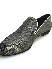 Carica immagine nella Galleria, Wish Dance Shop Mocassino Uomo in Lurex Zebrato Oro
