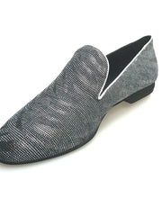 Carica immagine nella Galleria, Wish Dance Shop Mocassino Uomo in Lurex Zebrato Silver
