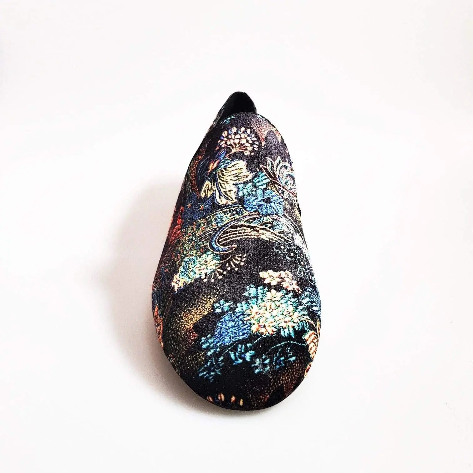 Mocassino da uomo in velluto lavorato stile fiorato con motivo arazzo veneziano, marca Wish Dance Shop.
