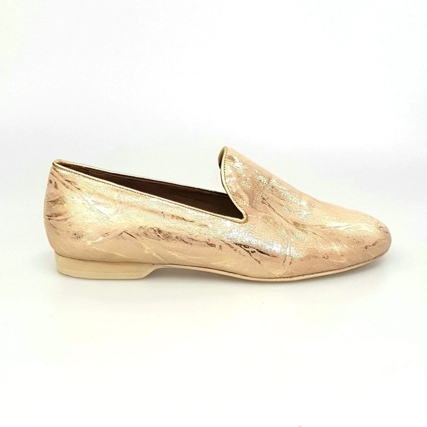 Scarpa mocassino da uomo in pelle lavorata stile Orly Oro, con dettagli eleganti e finitura lucida, marca Wish Dance Shop