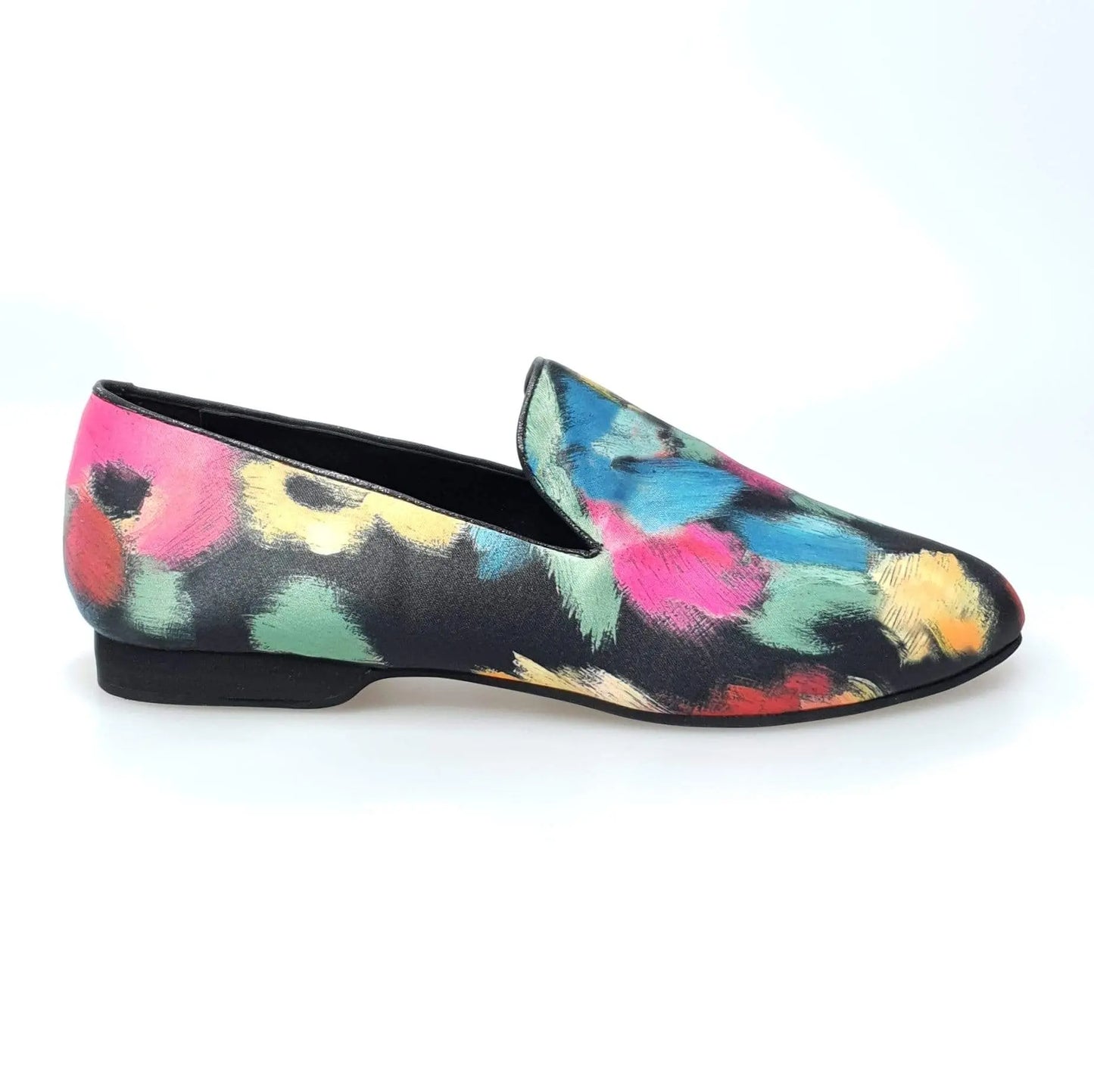 Mocassino da uomo Serse Iris Black (800) in stile Picasso nero, scarpa elegante in pelle con dettagli artistici