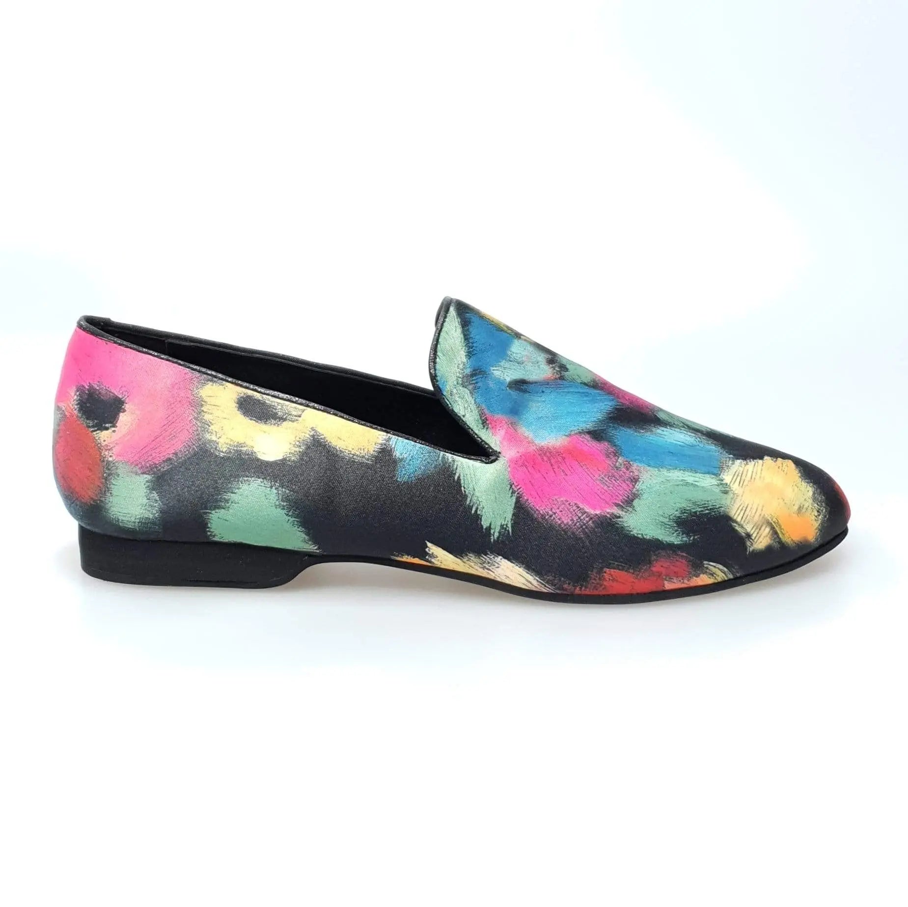 Mocassino da uomo Serse Iris Black (800) in stile Picasso nero, scarpa elegante in pelle con dettagli artistici