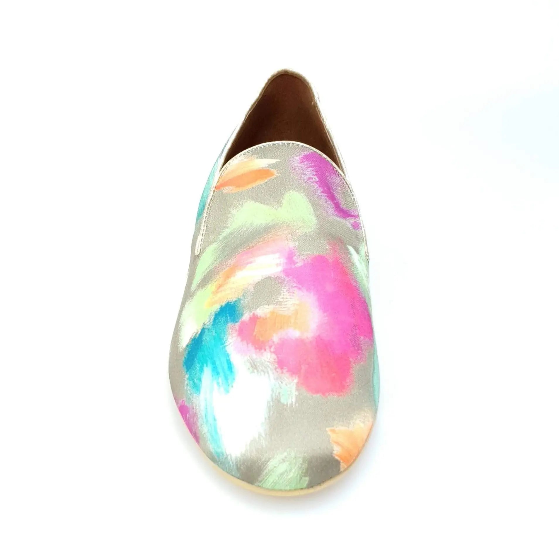 Scarpa mocassino da uomo Iris Gold Green (800) in tessuto Picasso verde, design elegante e confortevole.
