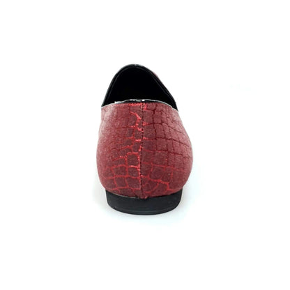 Mocassino da uomo Serse (800) in tessuto Sunset rosso, scarpa Wish Dance Shop con lavorazione elegante e suola comoda