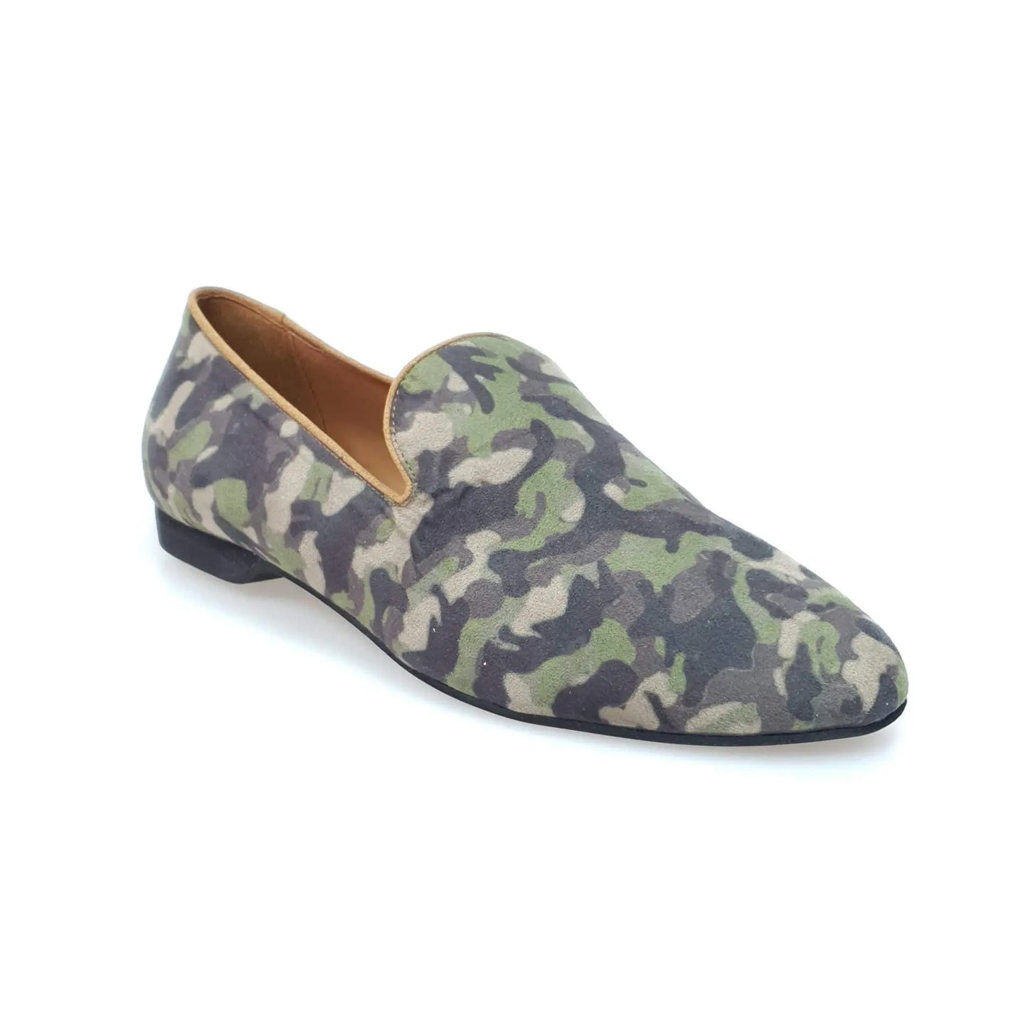 Scarpa mocassino da uomo Serse (800) in tessuto mimetico Marines, stile casual con suola resistente e design moderno.