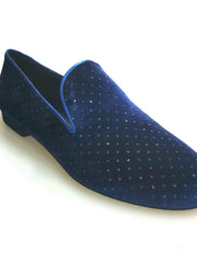 Carica immagine nella Galleria, Wish Dance Shop Mocassino Uomo in Velluto Luce Blu
