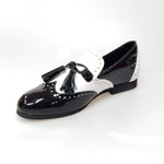 Load image into Gallery viewer, Wish Dance Shop Morgan In Vernice Nera e Pelle Bianca
