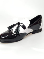 Carica immagine nella Galleria, Wish Dance Shop Morgan In Vernice Nera e Pelle Bianca
