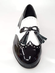 Carica immagine nella Galleria, Wish Dance Shop Morgan In Vernice Nera e Pelle Bianca
