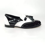 Load image into Gallery viewer, Wish Dance Shop Morgan In Vernice Nera e Pelle Bianca
