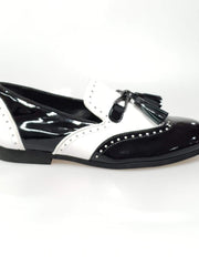 Carica immagine nella Galleria, Wish Dance Shop Morgan In Vernice Nera e Pelle Bianca
