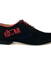Carica immagine nella Galleria, Wish Dance Shop Ms07 Camoscio Nero e Bordo Rosso per Kizmi
