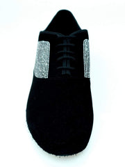 Load image into Gallery viewer, Wish Dance Shop MS07 Stringata in Camoscio Nero e Brill Borch
