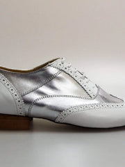 Carica immagine nella Galleria, Wish Dance Shop Ms14 Pelle Bianca e Argento Punta Lunga