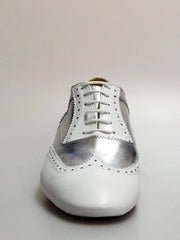 Carica immagine nella Galleria, Wish Dance Shop Ms14 Pelle Bianca e Argento Punta Lunga