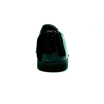 Scarpa da uomo Wish Dance Shop PABLO PJ in vernice nera e camoscio nero con suola Microlight, stile elegante e moderno