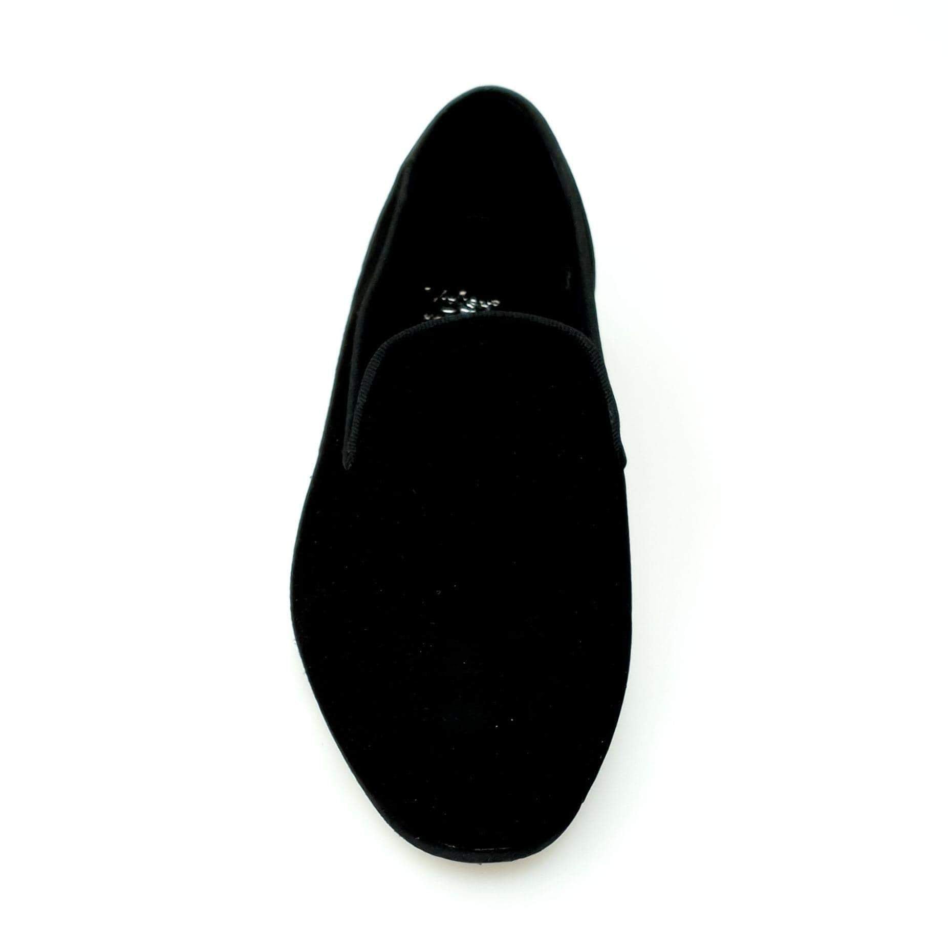 Scarpa mocassino da uomo Boris MS20 in camoscio nero con punta lunga e fodera in pelle, stile elegante e raffinato