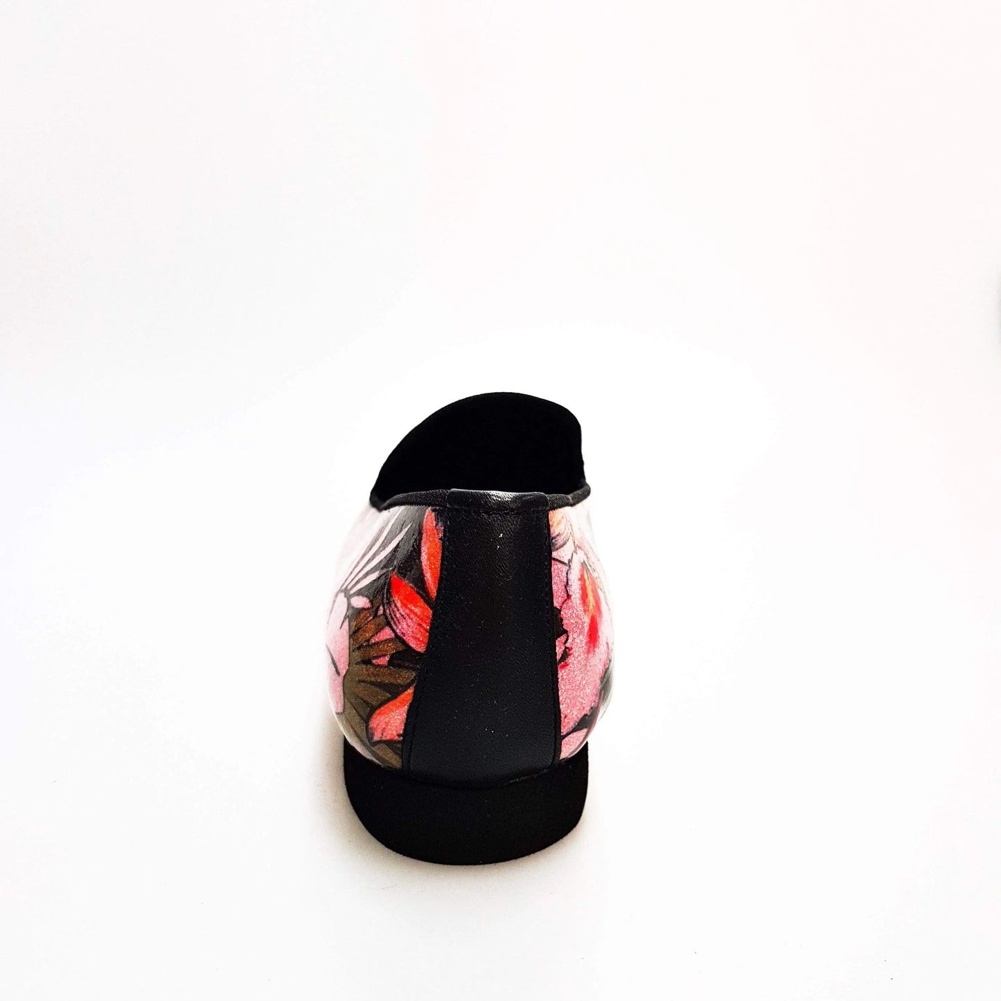 Mocassino uomo Pasiòn MS20 in metallo tridimensionale Fleur Fucsia con dettagli oro e profilo nero, forma lunga, Wish Dance Shop