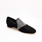 Load image into Gallery viewer, Wish Dance Shop Ms22 Crystal Nero Mocassino in Camoscio Nero e Swarovski a specchio Argento
