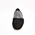 Load image into Gallery viewer, Wish Dance Shop Ms22 Crystal Nero Mocassino in Camoscio Nero e Swarovski a specchio Argento
