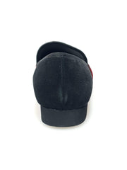 Carica immagine nella Galleria, Wish Dance Shop Ms22 Mocassino in Camoscio Nero e Cavallino Rosso
