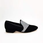 Load image into Gallery viewer, Wish Dance Shop Ms22 Camoscio Nero con Boreale Argento
