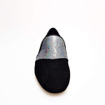 Load image into Gallery viewer, Wish Dance Shop Ms22 Camoscio Nero con Boreale Argento
