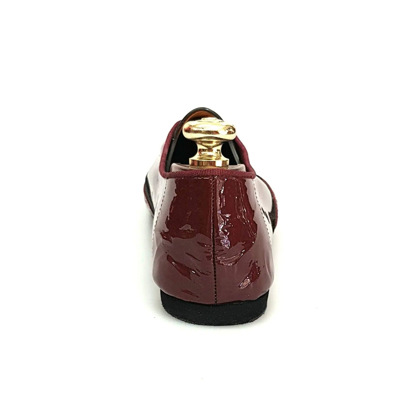 Scarpa jazz Eddy NY08 di Wish Dance Shop in vernice Bordeaux e pelle nera, stile elegante e confortevole per danza.
