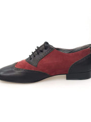 Carica immagine nella Galleria, Wish Dance Shop Oxford in Vitello Nero e Camoscio Bordeaux