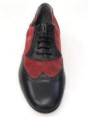 Carica immagine nella Galleria, Wish Dance Shop Oxford in Vitello Nero e Camoscio Bordeaux