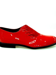 Carica immagine nella Galleria, PABLO PJ (MS19PJ) - Scarpa da Uomo Stringata in Vernice Rossa e Camoscio Rosso con Fondo in Microlight
